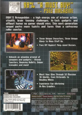MDK2 - Armageddon box cover back
